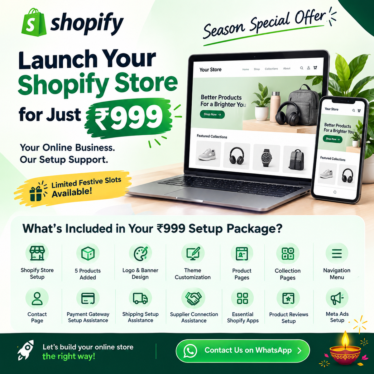 🎉 Launch Your Shopify Store for Just ₹999! 🚀